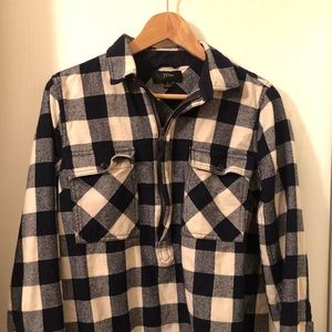 Jcrew flannel popover Sz S